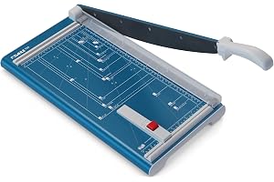 Dahle 534 Skärare (Upp till DIN A3, 15 ark skärkapacitet) blå | Precisionsskärmaskin for hobby och kontor – skär papper, kart