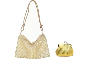 Umimiss Gold Bag - Gold Bags For Weddings,glittery Gold Diamante Bags For Women,featuring A Body Adorned With Sequins And A Chain Strap,elegant Bags Are Perfect For Weddings And Special Occasions.
