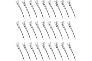 QIXINGYL 36 Stück Silberne Haarspangen Damen, 9cm Metall Haarklammern für Friseurbedarf & Haarstyling, Abteilklammern für Salon und Privatgebrauch
