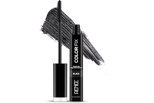 RENEE Color Fix Instant Hair-Colour Touch-Up Wax Stick - Black Covers Greys Lightweight, Non-sticky, Quick-Dry, Long-Lasting Enriched with Almond Oil, Argan Oil & Vitamin E 15 ml