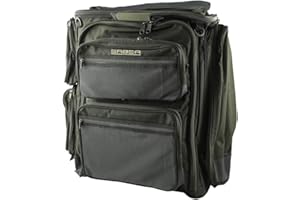 SABER TACKLE Saber Supra Green Rucksack - 90Ltr - Ideal for Fishing Gear & Accessories - External Pockets - Multiple Handles