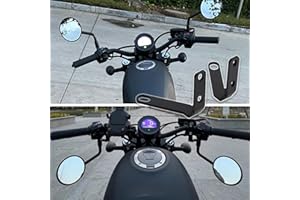 WOOGA Soporte de espejo inverso, soporte invertido para espejo lateral de manillar de motocicleta, soporte adaptador hacia abajo, soporte de extensión para Rebel CMX 250 300 500 accesorios 17-24
