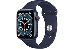 Apple Watch Series 6 (GPS + Cellular, 44 mm) Caja de Aluminio en Azul - Correa Deportiva Azul Marino Intenso