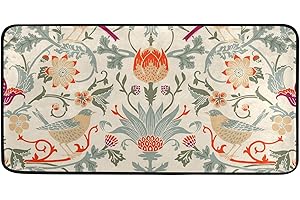 MNSRUU William Morris Küchenmatten für den Boden, Küchenteppich, Türmatte für Küche, Badezimmer, Dekoration, 99 x 50 cm, William Morris Flower