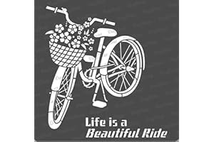CrafTreat Pochoirs de vélo réutilisables pour peindre sur bois, murs et carrelage – La vie est une belle balade – 15,2 x 15,2 cm – Pochoirs d'art et d'artisanat pour la décoration de la maison