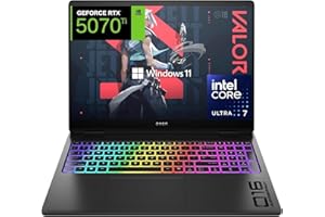 HP OMEN MAX 16-ah0018ns - Ordenador Portátil Gaming de 16" 2.5K WQXGA (Intel Ultra 7-255HX, 32GB RAM, 1 TB, NVIDIA GeForce RTX 5070 TI, Windows 11) Negro - Teclado QWERTY Español