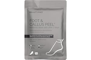 BeautyPro Foot & Callus Peel Mask Exfoliating Socks for Cracked Heels & Dead Skin Vegan Foot Care for Soft, Smooth Feet Multi Award Winning Brand