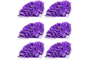 Keenso Lot de 6 pompons de pom-pom girl, 7 couleurs, pour pom-pom girl