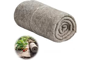 LUBEWISE Snigelskydd fårullmatta, ogrässkyddsmatta av fårull, vinterskydd för växter, trädgårdsfleece, filtmatta för upphöjd säng och säng, mulchmatta för växter