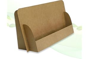 ‎THEFOLDSTANDS thefoldstands Nature-Eco Design 5 Foldable Flyer Stands for DIN Long / A5 Flyer 10.5 x 21 cm Horizontal Recycled Cardboard Quick to Assemble Short to Medium Term Use