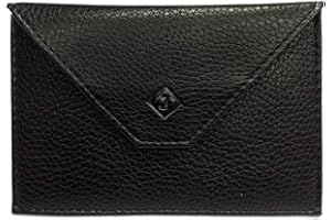 LOLUNA® Porte Papier Voiture en Cuir, Forme enveloppe, étui Carte Grise, permis Conduire Tout, Plusieurs Couleur Homme et Femme (Noir)