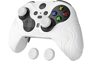 PlayVital Coque Manette pour Xbox Elite Series 2 Core avec Capuchon Joystick,Housse Protection pour Xbox Elite 2 Controller Cover Skin Silicone-Blanc,Édition Mountain Range