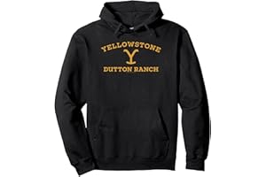 Y YELLOWSTONE Yellowstone Large Gold Dutton Ranch Logo Sweat à Capuche