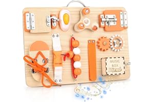 Joyreal Busy Board Montessori - Parcours Motricité Bébé Planche Montessori Jeux Educatif Tableau Activités Jouet Enfant pour Garcon Fille