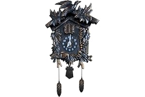 WALPLUS 24x31x13cm Black Forest Cuckoo Clock Classic Clock Home DIY Decoration Office Accessories Minimalist Design Bedroom Decor Stylish Living Room Gift