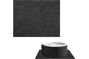 Roadtime Alfombrilla de hidromasaje, antideslizante, impermeable, reutilizable, protección del suelo, lavable para piscina, 231 cm x 201 cm