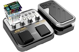 ASMUSE MG-100 Multi Effets Pédale Guitare Électrique Processeur de Musique Pièces 40s Enregistrement 58 Types de Tambours 55 Effet Mode 10 Son Di Boîte Boucle Tube (EU Plug)