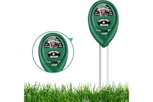 ROEJUYY Soil pH Meter, 3 in 1 Soil Moisture/Light/pH Tester, Plant Soil Testing Kit Gardening Tool for Garden, Lawn, Farm, Indoor & Outdoor Use(No Battery Needed)