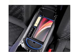 BIXUAN Boîte de rangement compatible avec Toyota CHR ZYX10/NGX50 2016-2022 2023 Organiseur avec tapis antidérapant pour console centrale, organiseur interne pour réduction du bruit