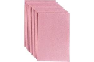 Jtnohx Feltro Glitterato, Fogli Glitterato per il Progetto del Partito, Tessuto Glitterato per L'artigianato, Piazza di Feltro Glitterato per le Arti 10 Pezzi 20x30cm (Rosa)