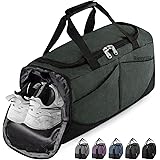 Rieeyrslza Borsone Palestra Borsa Sportiva con Scomparto Scarpe Borsone da Viaggio per Donna e Uomo Bagaglio Mano Weekend Mul