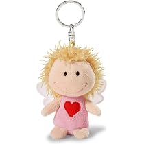 Portachiavi Depesche Angelo Custode In Feltro Rosa 15cm: Scritta Protettiva Per Patente E Regalo - 3