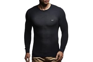 Leif Nelson Strickpullover Herren Rundhals - Dünner Männer Strick Pullover für Winter & Sommer - Coole Crewneck Männer Pullover mit Rundkragen