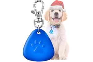 QUELIEN LED Dog Collar Light, Dog Safety Pendant for Night Walking & Camping, Night Visibility, Durable, Long Battery Life, Easy Clip-on for All Dogs, Christmas Lights Pet ID Tag Pendant, Blue