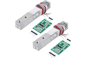 Wishiot 2 pezzi 1 kg 5 kg 10 kg 20 kg Digital Load Cell Weight Sensor High Precision Miniature Load Cells for Arduino DIY Electronic Portable Kitchen Scale Sensori (20 kg + HX711), 2)