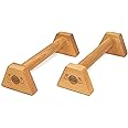 WOODPOWER - PowerBars, Wooden Parallettes Push Up Bars, Joint-Friendly Beech Wood Calisthenics Equipment for Home, Durable Handstand Trainer Push Up Handles for Floors