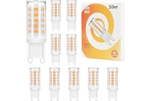 GBLY 10 szt G9 Żarówka Led - ciepły biały 3000K, G9 Lampa LED 220V, G9 Żarówka 3W zamiennik 28W 30W 40W Żarówka halogenowa, G9 Baza Żarówka