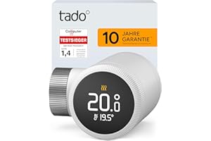 tado° Smartes Heizkörperthermostat X, Heizungssteuerung per App und Smart Speaker (Alexa, Siri, Google Assistant), spart Energie & Kosten, DIY Installation