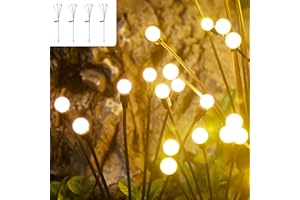 ‎BIXUFCAI Bixufcai Solarlampen für Außen 4 Stück 24 KöPfe Glühwürmchen Lichter LED Dekorative Licht für Garten IP65 Wasserdicht Swinging Solarleuchten für Rasen Gehweg Landschaft Dekoratives