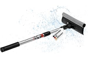 ‎HEYNER HEYNER® Scheibenreiniger Fensterabzieher 80cm mit Teleskop-Griff, faltbar, Alu ausziebar 50-80cm Alu-Teleskop Windschutzscheiben Abzieher Scheibenreinigung