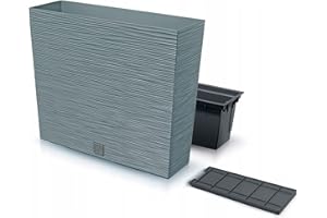 PROSPERPLAST Pot de fleurs avec reserve d´eau 12 L gris galet - FURU