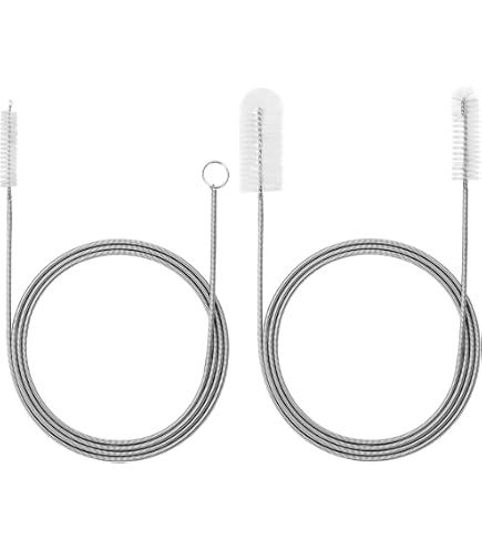 Kit 4 Brosses De Nettoyage Longues 1m - Pour Tuyaux, Réfrigérateur, Drains | Têtes Différentes