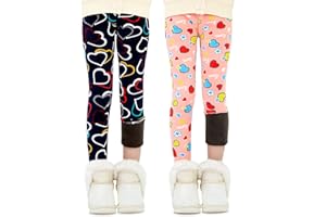 Adorel Leggins Forro Polar Termicos para Niña Pack de 2