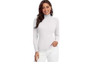 Avancel Damen Rollkragenpullover Basic Pullover Winter Dünn Strickpullover Elegant Langarmshirt