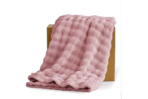 Vielit 3D-Bubble gosig filt, fluffig, sofffilt, 150 x 200 XL