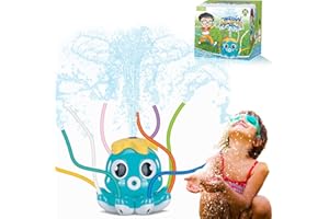 May Huang Zabawki ogrodowe dla dzieci, ośmiornica zraszacz, zabawka zraszająca dla dzieci do zraszacza do podwórka, trawnika, aktywności na świeżym powietrzu