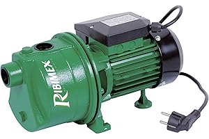 Ribimex Pompa di Superficie Autoadescante JET 61, Potenza 600W, Portata 2400 L/h, 3,1 Bar, Prevalenza 30 m, Aspirazione Fino a 7 m, Corpo in Alluminio, Ideale per Irrigazione e Uso Domestico - PRJET61