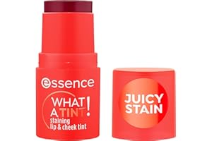essence WHAT A TINT! tinte para labios y mejillas, refrescar, Efecto tinte, resultado inmediato, natural, color intenso (5g)