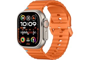Netolo Sportowy pasek kompatybilny z Apple Watch 10, 46 mm, 44 mm, 45 mm, 49 mm, 42 mm, miękki silikon, zapasowy pasek kompatybilny z iWatch SE Series 10, 9, 8, 7, 6, 5, 4, 3, 2, 1, Ultra, dla