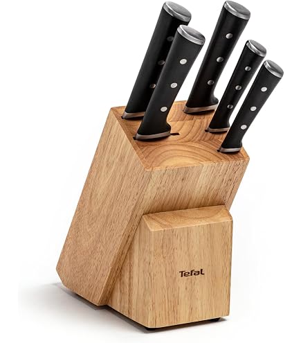 Paul Wirths Acacia - Ceppo Portacoltelli In Legno Con 5 Coltelli Da Cucina In Acciaio Inox, Set Coltelli Professionale Con Lame In Acciaio Al Cromo-Molibdeno-Vanadio