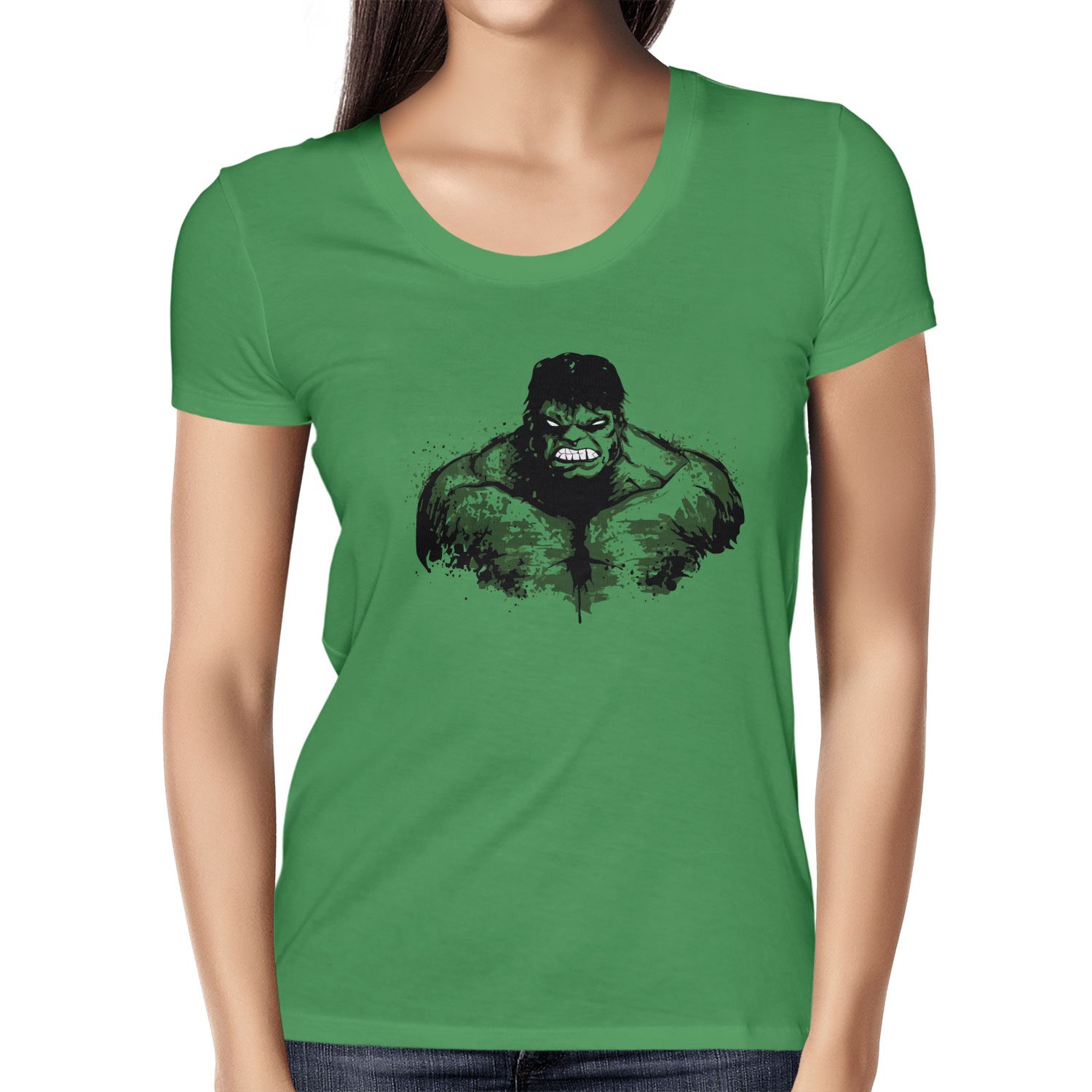 NERDO-Green-Anger-Damen-T-Shirt-Gre-S-grn