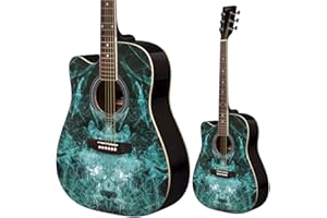 Lindo Left-Handed Fractal Acoustic Guitar & Gigbag | Uniquely Designed in Bristol, UK