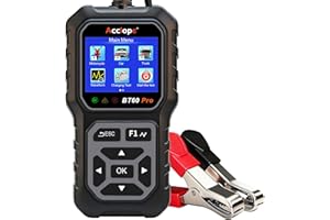 Acclope BT60 PRO Testeur de Batterie Gris 100–3000 CCA, pour Voiture, Camion, Moto, 6V/12V/24V, Testeur de Charge de Batterie Automobile, Compatible avec Batteries AGM, Gel, EFB, Lithium