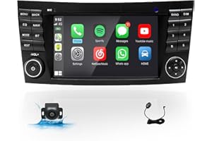 Uckazy Android 14 7' 2+64G Car Stereo for MercedesBenz E Class W211 E200 Carplay Android 13 Auto Radio Upgrade Touch Screen Dsp Navigation GPS 2002-2008