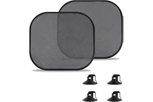 jklitio 2 Pcs Car Sun Shade Car Shades For Windows With 4 Suction Cups Glare And Sun Ray Protection For Side Windows Baby Car Window Sun Shade (Rectangular)