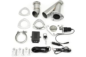 PROPARTS Klappenauspuff 76 mm Auspuffklappe Elektrisch Edelstahl Klappen Klappensteuerung Auspuff Exhaust Cut Out Abgasklappe Komplettset